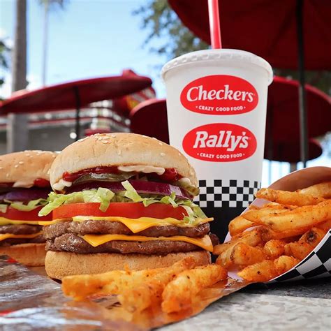 Checkers rally - Hungry for a classic? Checkers & Rally’s new Sourdough Double Melt is two juicy hand-seasoned patties, Swiss and melted cheddar cheese and seasoned grilled onions all served between two slices of toasted Sourdough bread. Only at Checkers & Rally's. Available at participating locations. 